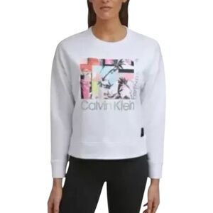 Calvin Klein Performance Logo-Graphic Sweatshirt. Size Small